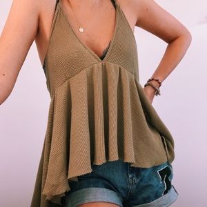 Urban Outfitters Green Flowy tank top